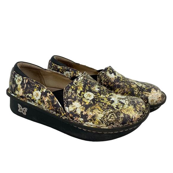 Alegria Debra Floral Leather Clogs Size 36 / 6-6.5 - Picture 1 of 10